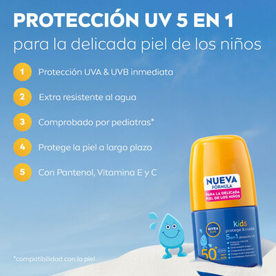 Loci&oacute;n solar roll-on con factor de protecci&oacute;n 50 para ni&ntilde;os Nivea 50ml