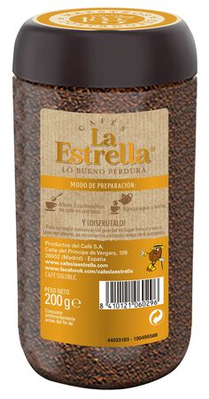 Café soluble La Estrella 200g natural