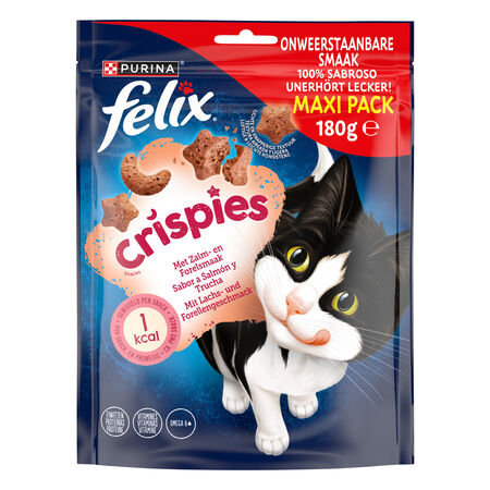 Snack gatos Purina Feliz Salmón y Trucha maxi pack 180g