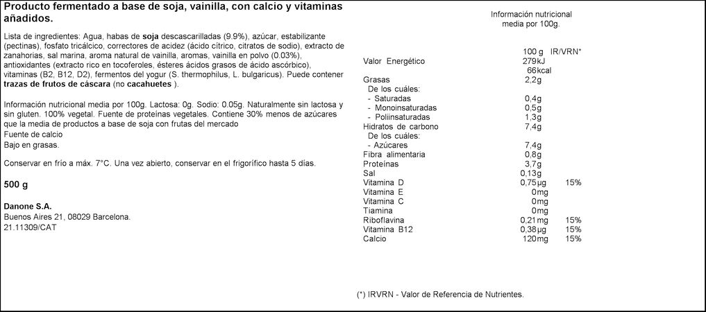 Postre de soja Alpro 500g vainilla