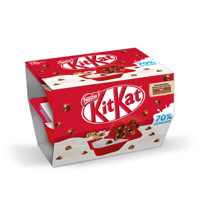 Yogur Kit Kat Nestlé 230g pack 2 con bolitas de cholocate