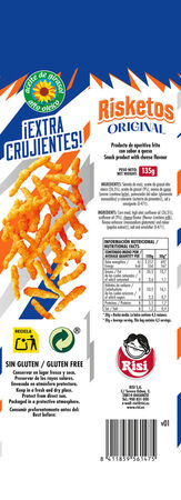 Risketos de queso y maiz Risi 135g
