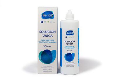 Solución única Senti2 500ml para lentes de contacto blandas