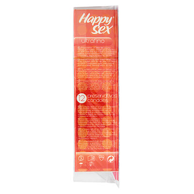 Preservativos Happy Sex 12 uds ultrafino