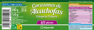 Alcachofa Alipende 8/11 165g