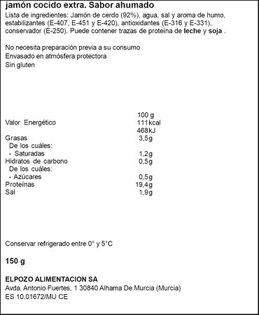Jam&oacute;n cocido duroc en lonchas edici&oacute;n 1954 ElPozo 150g