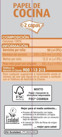 Papel de cocina Lanta pack-4