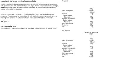 Lasa&ntilde;a La Cocinera bolo&ntilde;esa 500g