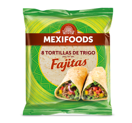 Tortillas trigo Mexifoods fajitas 8 uds 320g