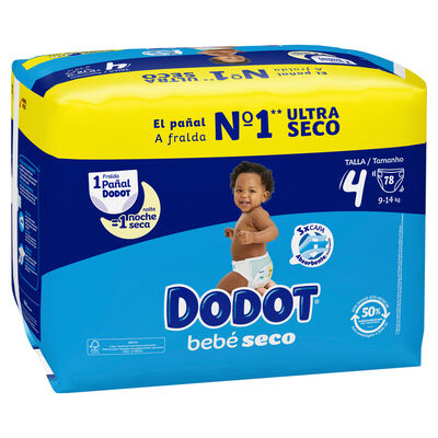 Pa&ntilde;al Dodot talla 4 78 uds