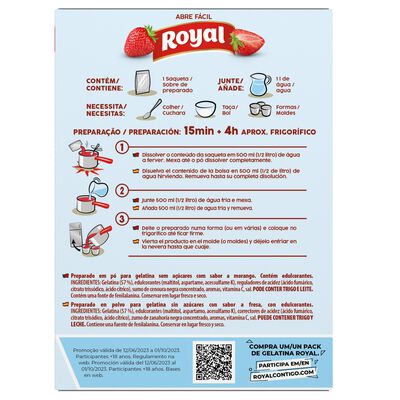 Gelatina light de fresa Royal 31g