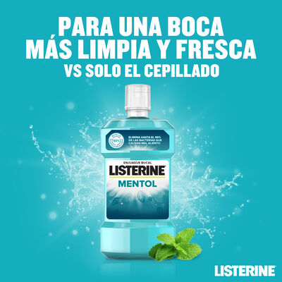 Ejuague bucal sin alcohol Listerine 250 ml mentol