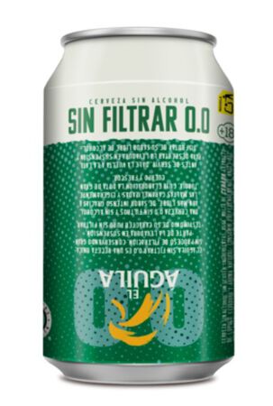 Cerveza rubia sin filtrar 0 0 El Aguila lata 33cl