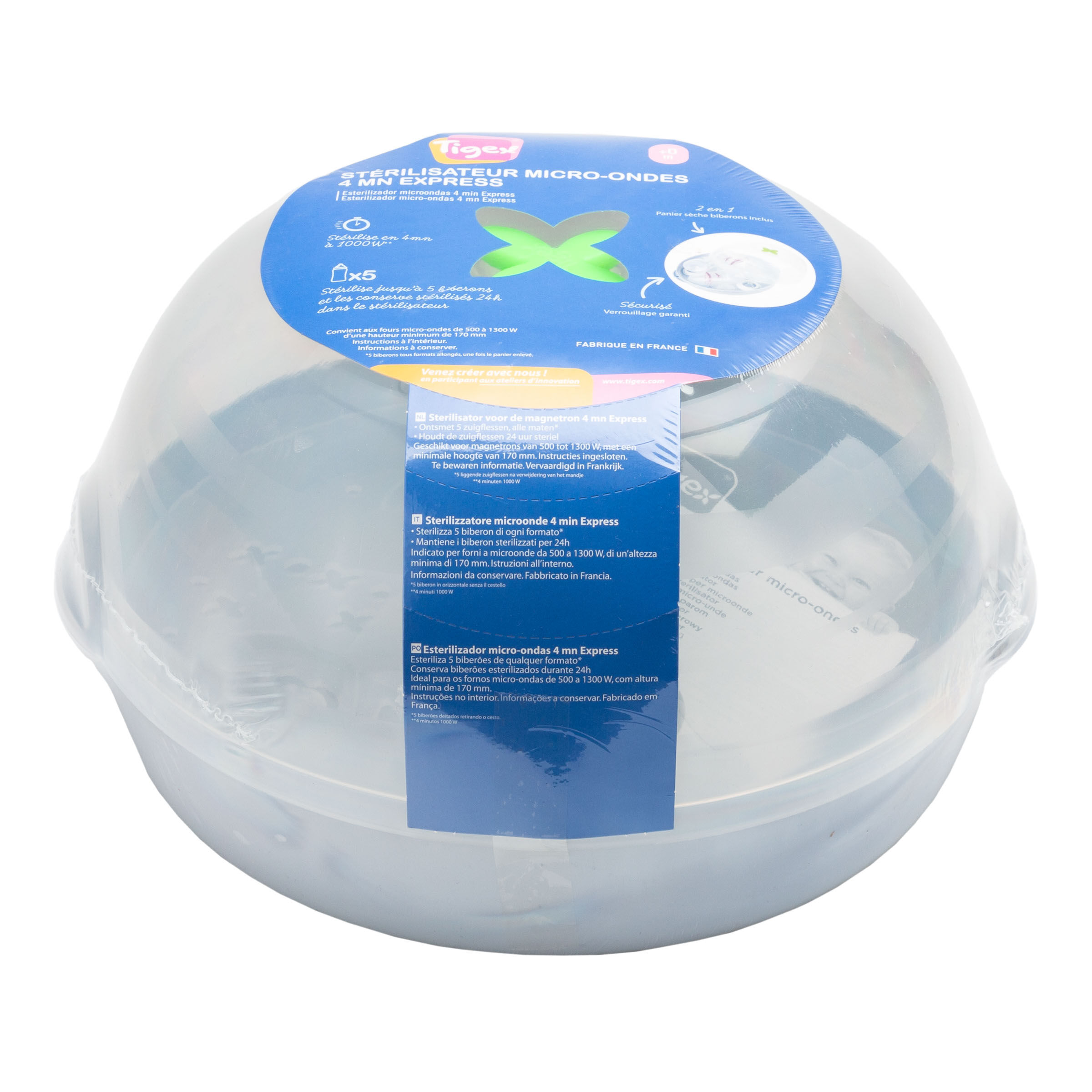 Esterilizador de vapor Tigex apto para microondas
