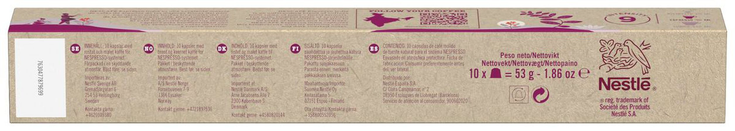 Café origen india espresso Nescafé 10 cápsulas intensidad 9