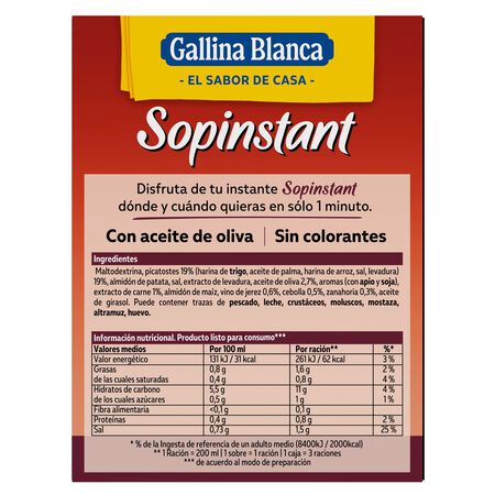 Consomé al jerez Sopinstant 46g con picatostes