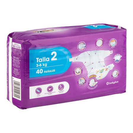 Pañal Bodyplus 40 unidades Talla 2