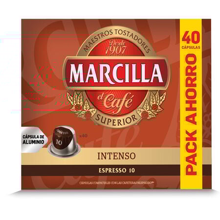 Café espresso intenso Marcilla 40 cápsulas