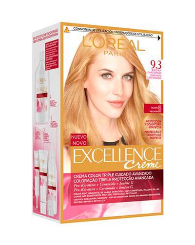 Tinte de cabello L'Or&eacute;al Excellence Creme n&ordm; 9.3 rubio muy claro dorado