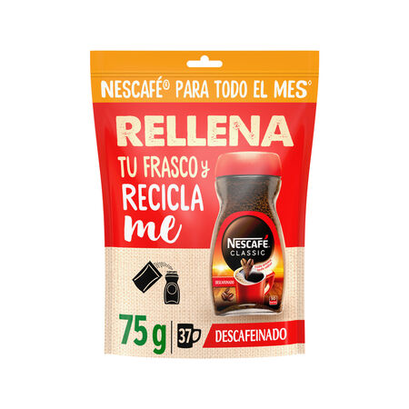 Café descafeinado soluble Nescafé 75g