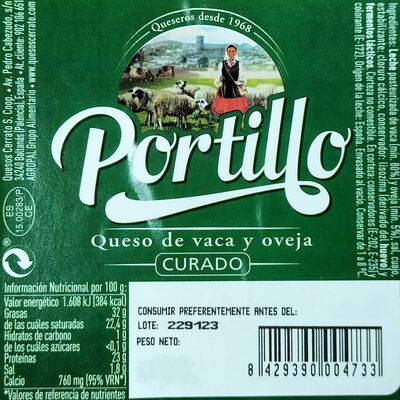 Quesos cu&ntilde;a oveja viejo portillo + Queso viejo tostado Cerrato 2X200G