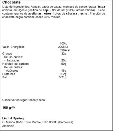 Chocolate negro Lindt excellence 100g flor de sal