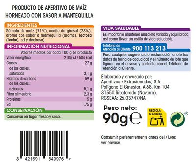 Palomitas Alipende 90g con mantequilla