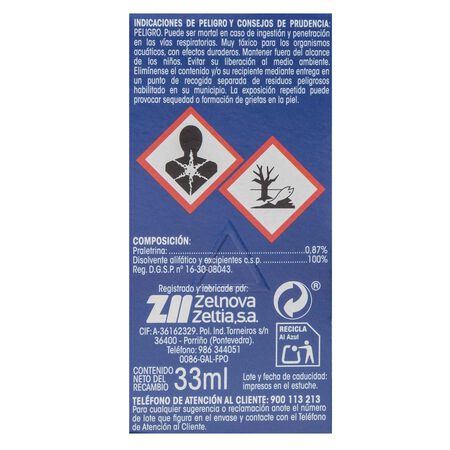 Insecticida eléctrico recambio Lanta para mosquitos