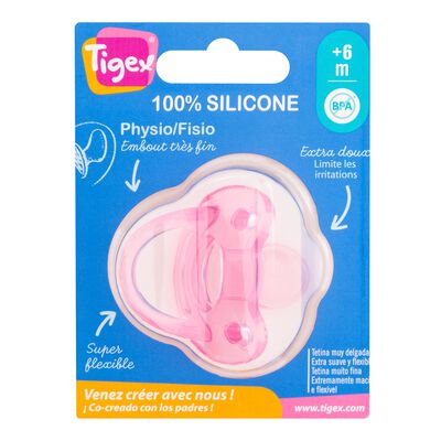 Chupete de silicona Tigex a partir de 6 meses