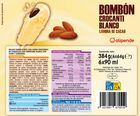 Helado bomb&oacute;n Alipende 6 uds crocanti-blanco