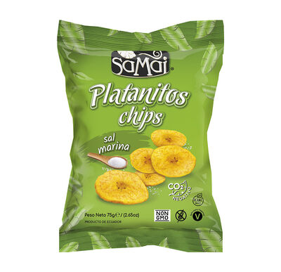Snacks platanitos chips a la sal Samai 75g
