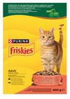 Alimento completo para gatos adultos Friskies buey y pollo, con verduras 400g