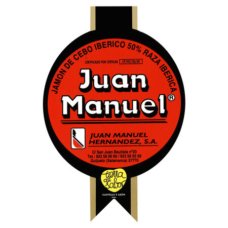 Jamón de cebo 50% raza ibérica Juan Manuel peso aproximado PIEZA 7,5k