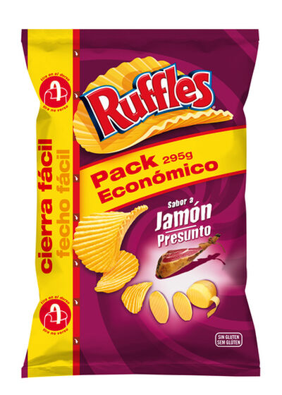 Patatas Ruffles jamón 275g