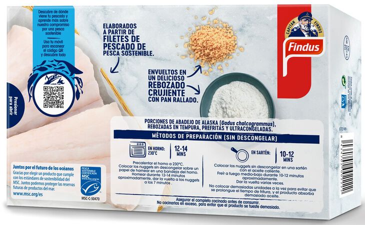 Nuggets pesca sostenible Findus extracrujientes 245g
