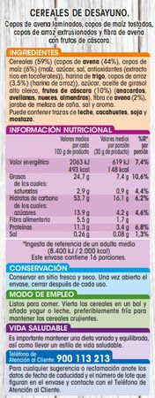 Muesli crujiente Alipende 500g con frutos secos