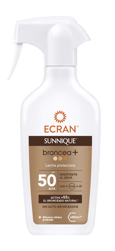 Leche solar spray Ecran 270 ml FP50 Broncea+