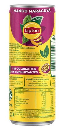Lipton T&eacute; Mango Maracuy&aacute; Refresco de t&eacute; 330ml