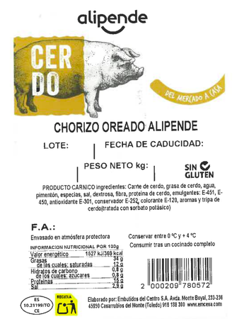 Chorizo extra Alipende