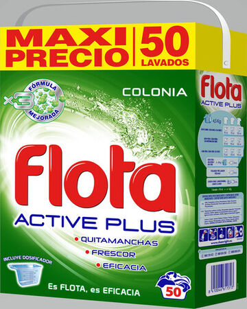 Detergente en polvo Flota 50 lavados frescor de Colonia
