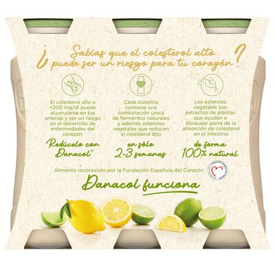Bebida l&aacute;ctea Danacol colesterol pack 6 lima lim&oacute;n