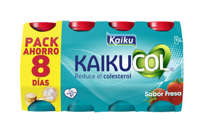 Bebida láctea Kaikukol Kaiku colesterol pack 8 fresa