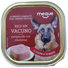 Comida húmeda perro Meque rico en vacuno 300g