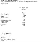 Cerveza sin alcohol San Miguel 00 Tostada 33cl