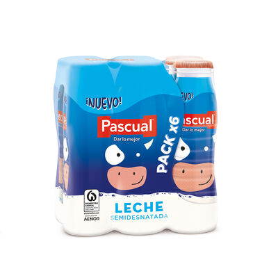 Leche semidesnatada Botella 6x188ml
