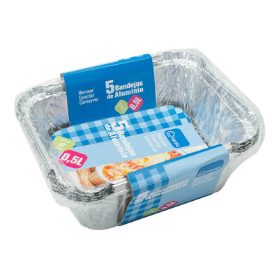Bandeja de aluminio Lanta 0,5l pack5