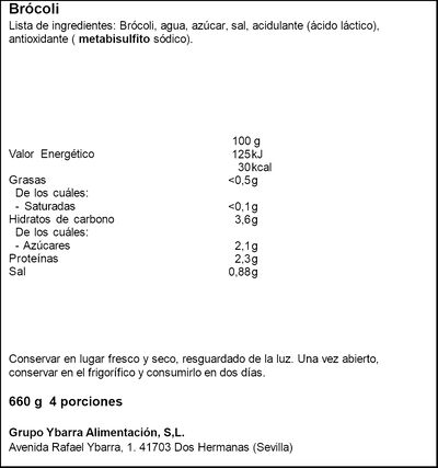Br&oacute;coli Ybarra 370g