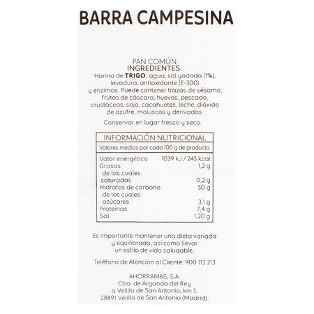 Barra campesina 240g