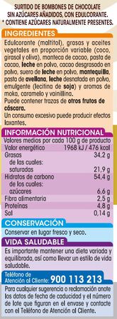 Bombón sin azúcar añadido Alipende 185g surtidos