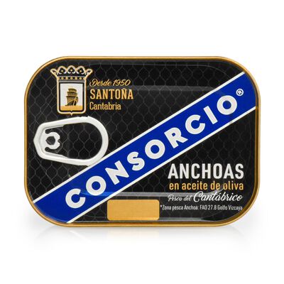 Anchoa del cant&aacute;brico en aceite de oliva Consorcio 50G